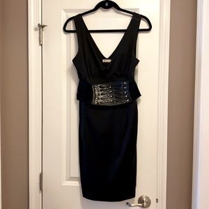 Arden B v neck black dress